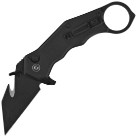Civivi Amaroq Karambit Knife Black Aluminum, Black Stonewashed Nitro-V by Tony Sentmanat (C24018-2)