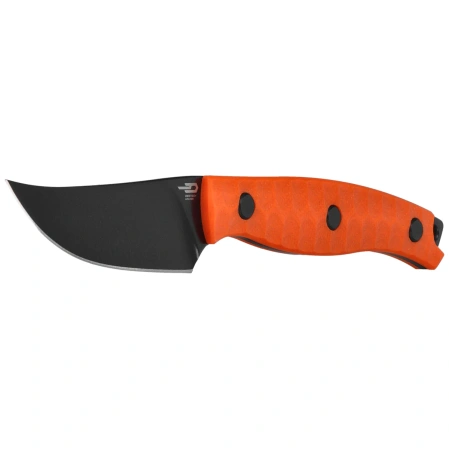 Bestech Heidiblacksmith #3 Upswept Orange G10, Black PVD 14C28N by Heidi (BFK08B)