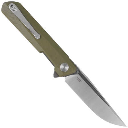 Nóż składany Bestechman Dundee OD Green G10, Grey PVD / Satin D2 by Ostap Hel (BMK01E)