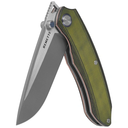 Remette Wild Species GC103 Knife Green G10, Fine Hand Grinding 14C28N