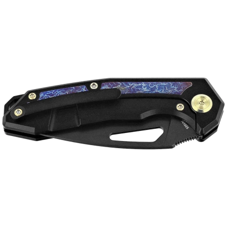 Kubey KB Knives Coeus Black Titanium/Timascus, Black DLC CPM S35VN (KB286B)
