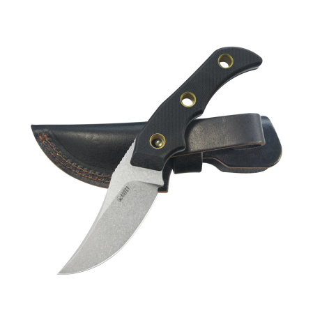 Nóż Kubey Blade Hunter Black G10, Beadblasted 14C28N by Mikkel Willumsen (KU375A)