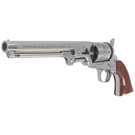 Pietta 1851 Colt Navy Yank Steel London Gettysburg Old Silver .44 (YAL44ST/OS/GTS)