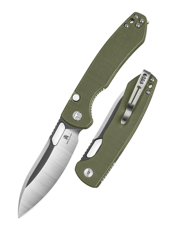 Bestechman Firebird Knife OD Green G10, Satin / Black PVD D2 (BMK05C)