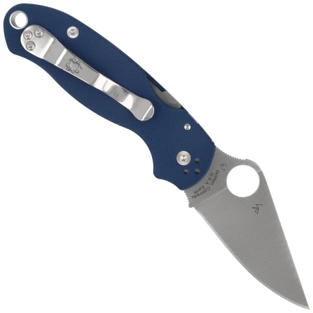 Spyderco Para 3 Cobalt Blue G10, Satin CPM SPY27 by Sal, Eric Glesser (C223GPCBL)