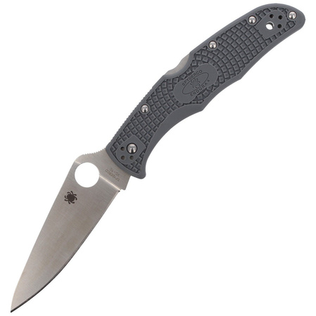 Spyderco Endura 4 FRN Gray Full Flat Plain Knife (C10FPGY)