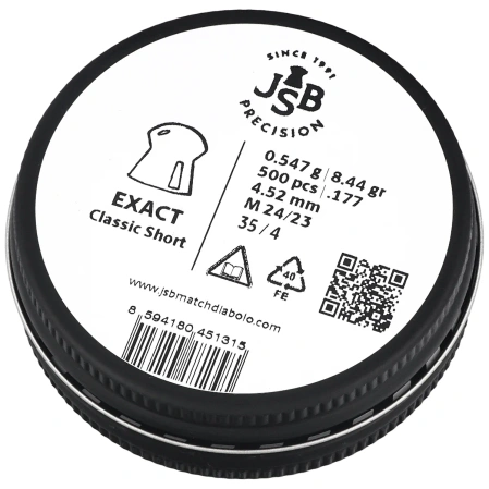 JSB Diabolo Exact Short Pellets 4.52 mm, 500 pcs. (546337-500)