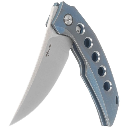 Nóż składany Reate Velocity Blue Titanium, Belt Satin Elmax by Tashi Bharucha