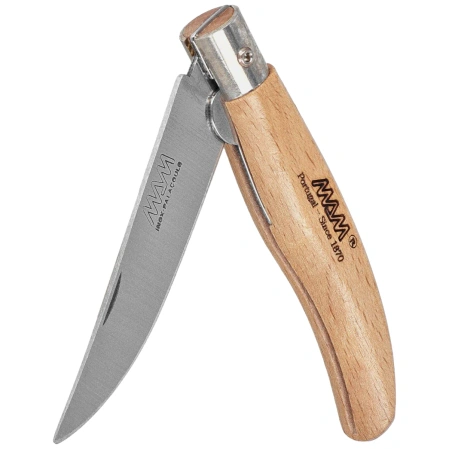 MAM Iberica S Blade Lock Knife Light Beech Wood, Satin 420 (2011-LW)