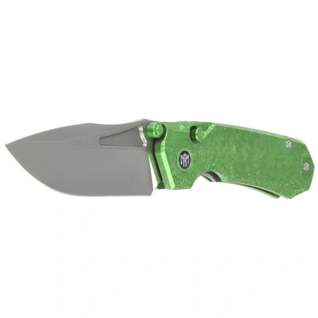 Remette Rhino Knife Green Crystallized Titanium, Pearlescent M390 (RNTB4)