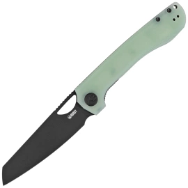Kubey Elang Knife Jade G10, Blackwashed AUS-10 by Sebastian Irawan (KU365D)