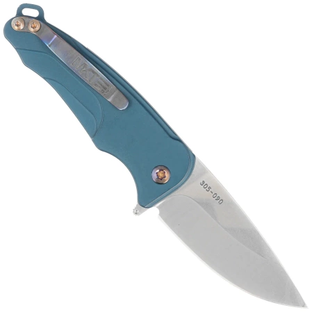 Nóż składany Medford Smooth Criminal Tumbled Blade, Blue Handle, Flamed HW/Clip, S45VN (MK0394TQ-44AU-TFCF-Q4)