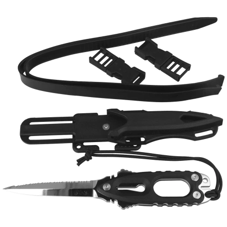 MAC Coltellerie Gunster Diving Knife Black FRN, Satin MA5 by Moris Baroni (GNR11.N)