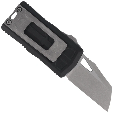 Microtech Exocet II Wharncliffe OTF Knife Black Aluminum, Apocalyptic M390 by Tony Marfione (1156-10AP)