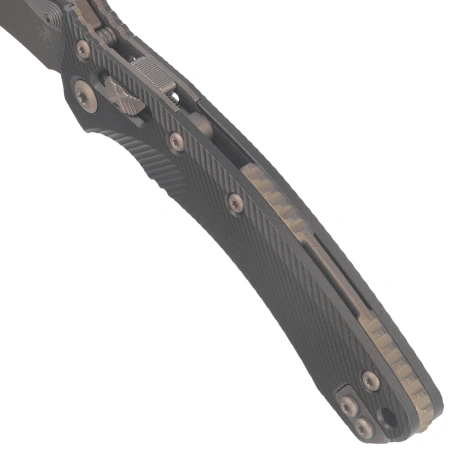 Microtech Amphibian Knife Ram-Lok S/E Dark Burnt Bronze Fluted Aluminium, Bronze Apocalyptic M390MK by Tony Marfione (137RL-1FLDB-X19Z23)