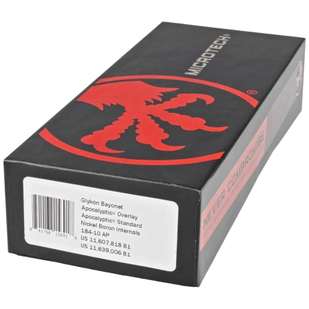 Nóż automatyczny OTF Microtech Glykon D/E Bayonet Black Aluminium / Apocalyptic Titanium, Apocalyptic M390 by Tony and Sean Marfione (184-10AP)