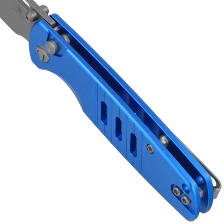 Nóż składany Bestechman Vector Blue Aluminium, Bead Blasting D2 (BMK15D)