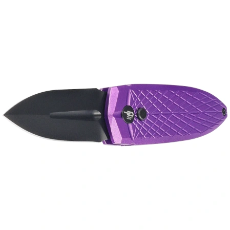 Bestech QUQU Purple Aluminum, Black DLC 14C28N by Gogo Knife (BG57B-5)
