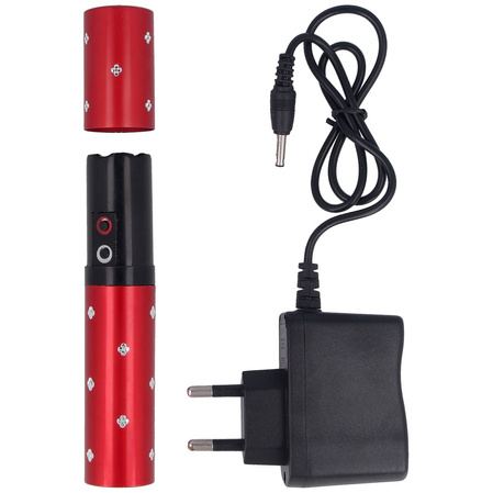 Lipstick Paralyseur 2 million volt stun gun with flashlight, Red (1202-RD)