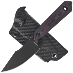 Nóż Kizer Mini Harpoon Purple Haze Fat Carbon, Black Matte DLC Ultra S45VN by Maverick Customs (1040S9)