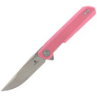 Bestechman Mini Dundee Knife Pink G10, Stonewashed / Satin D2 by Ostap Hel (BMK03B)