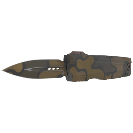 Microtech Luminary ZBP D/E Signature OTF Knife Olive Backwoods Camo Aluminum, Olive Backwoods Camo M390MK by Tony Marfione (1270-1WOOCS)