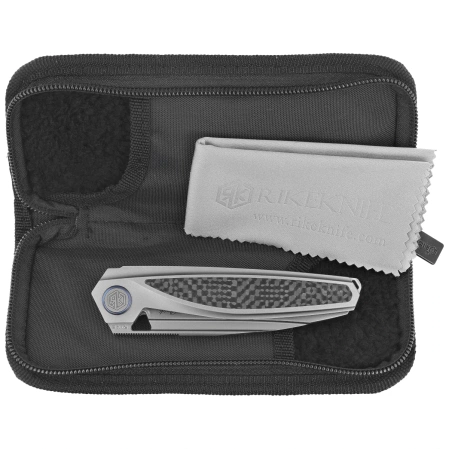 Rike Knife RK-Baidi-T-P/BCF Gray Titanium / Black Carbon Fiber, Bead Blasted M390