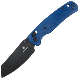 Bestechman Cicada's Wing Knife Blue Micarta, Black PVD 10Cr15MoV (BMK06-M-4)