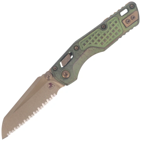 Nóż składany Microtech MSI Ram-Lok Mini S/E Marfione Select Frag Antique Green Titanium, Bronze HW, Bronze F/S M390MK by Tony Marfione (210M-15FRMS2)