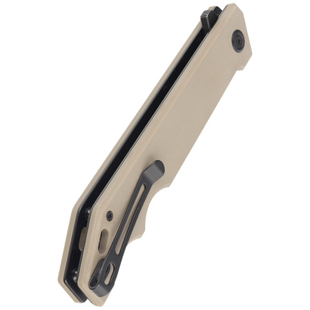 Nóż składany Kubey Knife Pylades Tan G10, Blackwash AUS-10 (KU253C)