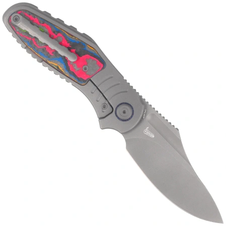 Kubey KB Knives Stroller Gray Titanium/Damtanium CamoCarbon, Darkwashed CPM 20CV by Utilizator (KB384B)