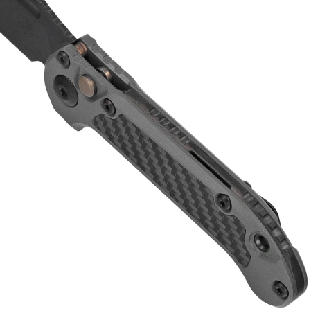 Nóż automatyczny Microtech LUDT Gen III T/E Signature Natural Clear Aluminium/Carbon Fiber, Black DLC M390MK by Tony Marfione (1136-1DLCTNCCFIS)