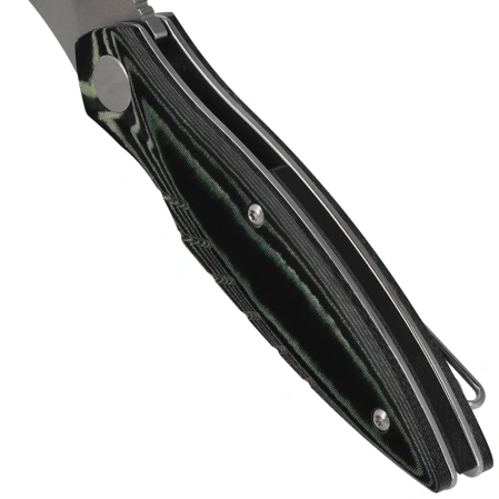 Nóż składany Bestech Mantidae Green Micarta, Satin / Stonewashed 14C28N by Lucas (BG60E)