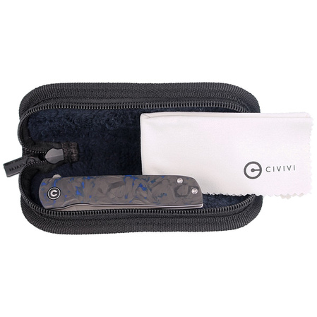 Nóż składany CIVIVI Bo Blue / Black Carbon Fiber, Gray Stonewashed Nitro-V by Brad Zinker (C20009B-A)