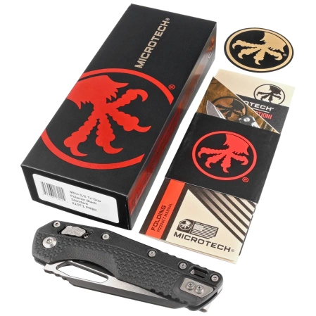 Nóż składany Microtech MSI S/E Black Tri-Grip Polymer, Black M390MK by Tony Marfione (210T-1PMBK)