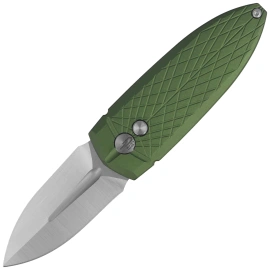 Bestech QUQU Knife Green Aluminum, Satin 14C28N by Gogo (BG57B-2)