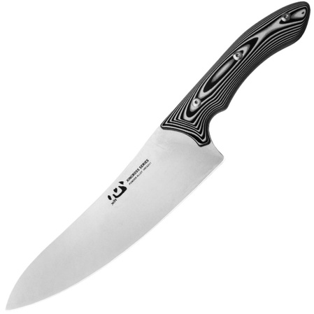 Xin Cutlery XinCross 8.3'' Chef Kitchen Knife Black/White G10, Stonewashed Special Powder Alloy (XC111)