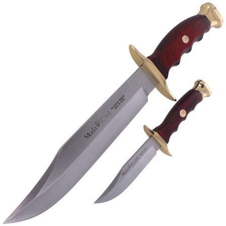Muel BW-22P Knives Set: B-22 and BW-10 Pakka Wood, Satin X50CrMoV15