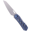WE Knife Vision R Blue Titanium, Silver Bead Blasted CPM 20CV by Snecx Tan (WE21031-3)