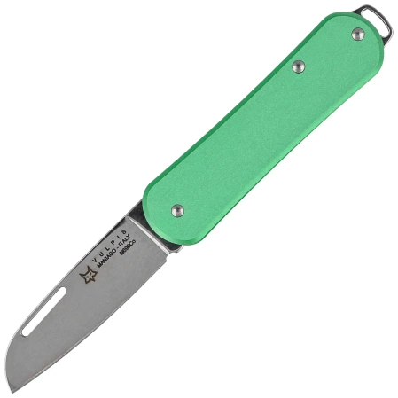 Fox Vulpis OD Green Aluminium, Polished N690Co Pocket Knife (FX-VP108 OD)