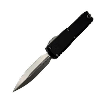 Microtech UTX-85 Gen IV D/E OTF Knife Black Aluminum, Stonewashed M390MK by Tony Marfione (12324-10)