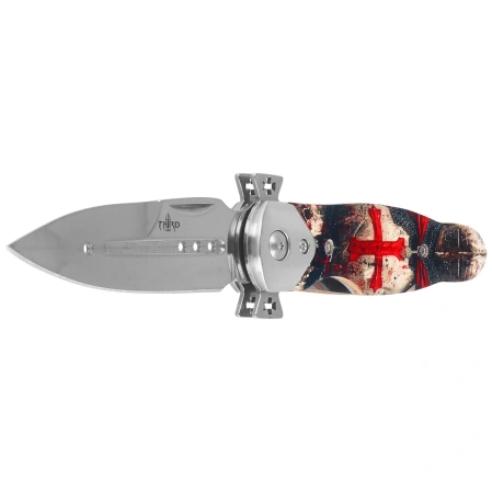 Nóż składany Third Decor Habitat N120D Templar Warrior Beechwood, Mirror 420 (TH-N120D)