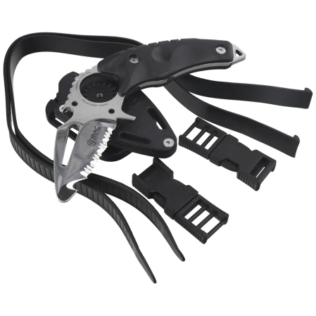 MAC Coltellerie Gunslinger Scuba Rescue Diving Knife Black FRN, Satin 420 by Riccardo Silva (GLRRE.N)