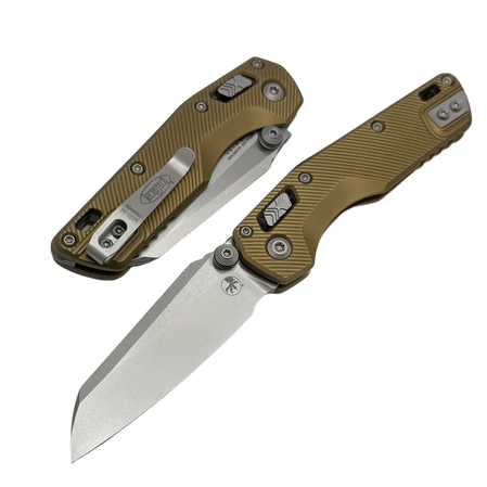 Nóż składany Microtech MSI Ram-Lok Mini S/E Tan Fluted Aluminium, Stonewashed M390MK by Tony Marfione (210M-10FLTA)