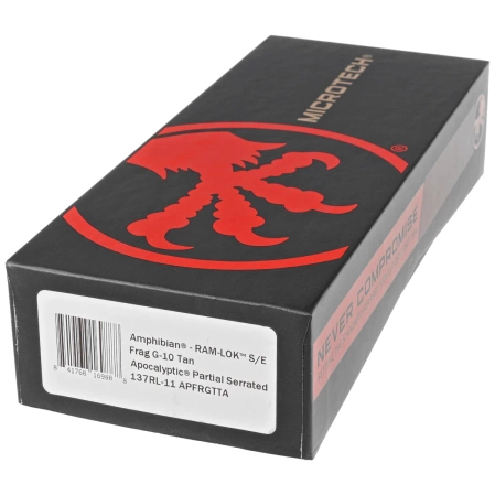 Nóż składany Microtech Amphibian Ram-Lok S/E Frag Tan G10, Apocalyptic P/S M390MK by Tony Marfione (137RL-11APFRGTTA)