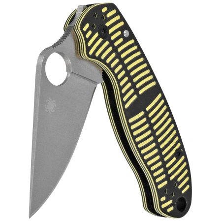 Spyderco Para 3 Salt Knife Yellow / Black G10, Satin MagnaCut by Sal, Eric Glesser (C223GBKYLMCP)