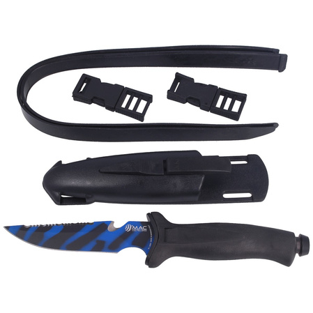 MAC Aquatys 3 Diving Knife Black PP-TPE, PTFE Blue Camu W 1.4060