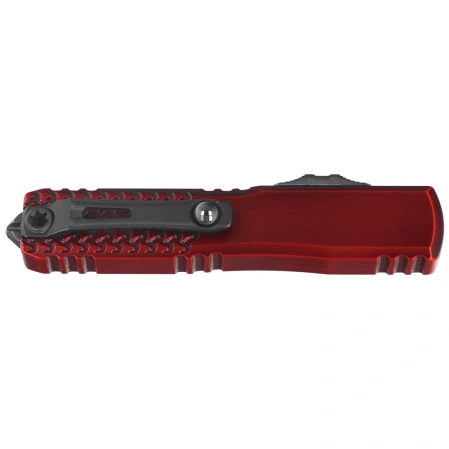 Nóż automatyczny OTF Microtech Ultratech Gen IV T/E Red Abrasion Half Tri-Grip Aluminium, Red Abrasion M390MK by Tony Marfione (11234HT-1RDAA)