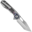 Remette RT-Saker Falcon Knife Gray Titanium/Carbon Fiber, Manual Fine Grinding Satin S45VN (ASTP-3)