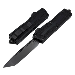 Microtech Scarab II Gen III T/E OTF Knife Black Aluminum, Shadow DLC M390MK by Tony Marfione (1279-1DLCTSH)